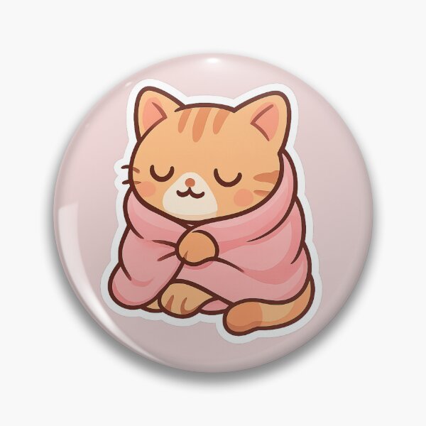 Item preview, Cute Sleepy Cat Sticker – Cozy Kawaii Nap Cat designed and sold by PixelPicsStudio.