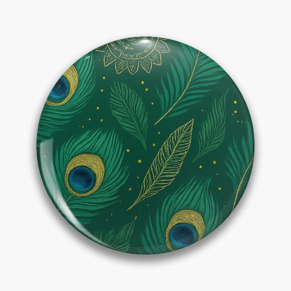 Item preview, Luxury Sri Lankan Peacock Feather Seamless Pattern designed and sold by PixelPicsStudio.