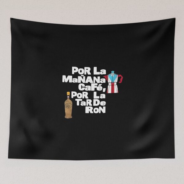 Item preview, Por La Manana Cafe Por La Tarde Ron Puerto Rico designed and sold by Moonpaw-Whimsy.
