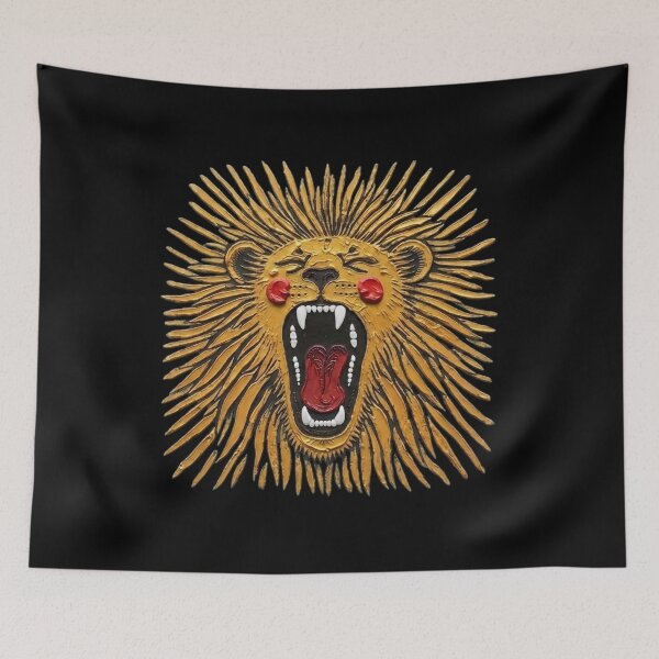 Item preview, Vintage Boho Lion Portrait Impasto Art Aesthetic designed and sold by EvrmoodCo.