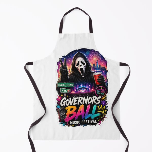 Item preview, Ghost Face Celebrating Governors Ball Music Festival Sticker – Cool Horror Fan Fest Vibes Die-Cut Vinyl Decal designed and sold by Ulikedigital14.