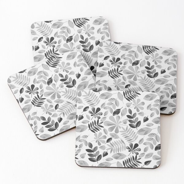 Item preview, Botanical Leaves Fabric, Boho Cotton Print Fabric, Neutral Tones Sewing Fabric designed and sold by 555Design.