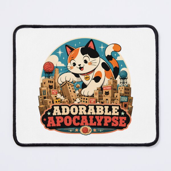 Item preview, Adorable Apocalypse Kaiju Cat Destroying Cardboard City designed and sold by chattsuede.