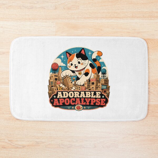 Item preview, Adorable Apocalypse Kaiju Cat Destroying Cardboard City designed and sold by chattsuede.