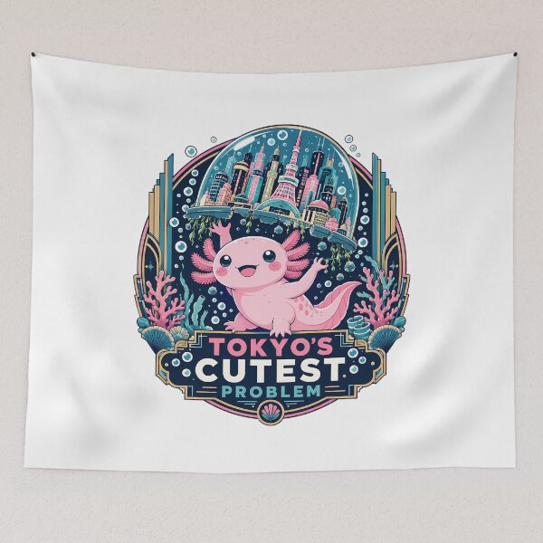 Item preview, Tokyo's Cutest Problem Axolotl Kawaii Kaiju Lover designed and sold by chattsuede.