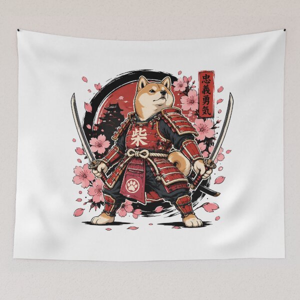 Item preview, Shiba Inu Loyalty Courage Samurai Warrior designed and sold by chattsuede.