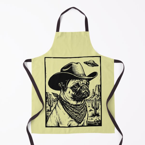 Item preview, Pug Cowboy Alien Desert UFO Dog Western designed and sold by d247.