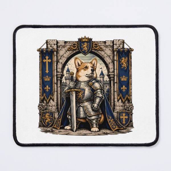 Item preview, Corgi Knight Paladin Medieval Fantasy Warrior designed and sold by chattsuede.