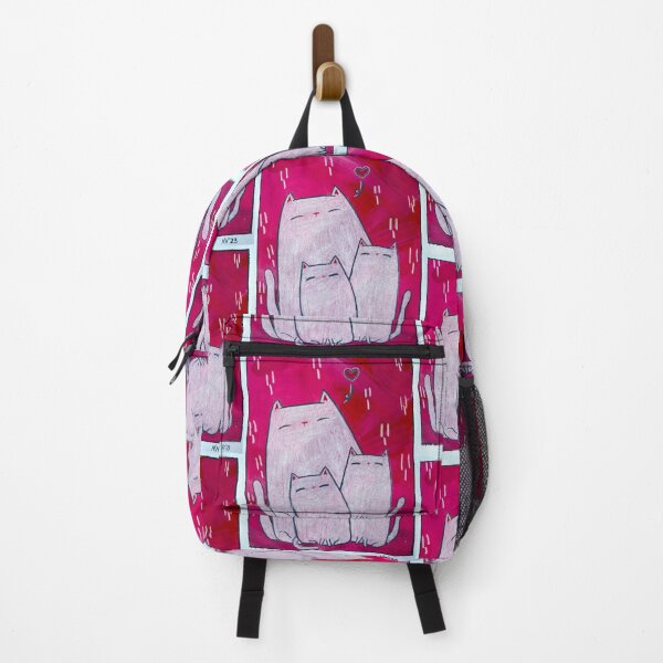 Item preview, Trio in Pink - White Cats Mixed Media - Day 126 of 365 designed and sold by BeeandKiwi.