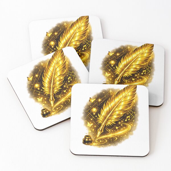 Item preview, Golden Creative Quill — Ultra Premium Radiant Art designed and sold by InfiniteArchive.