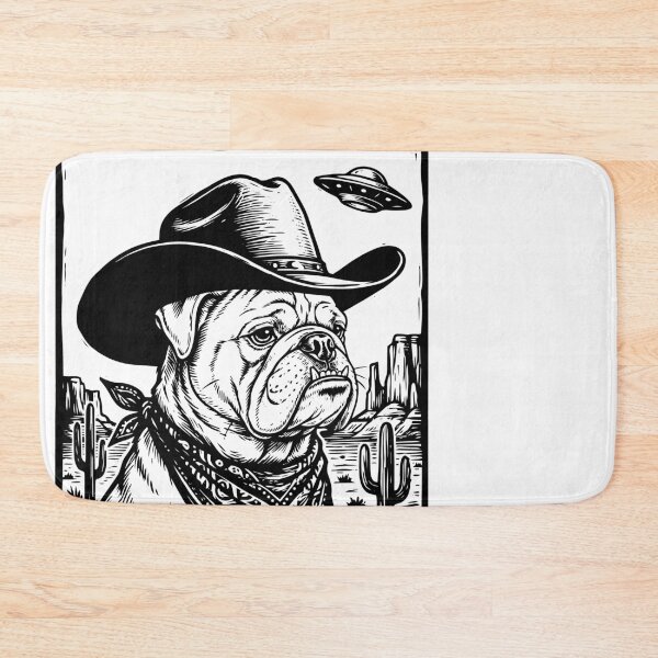 Item preview, Bulldog Cowboy Alien UFO Western Dog Desert designed and sold by d247.