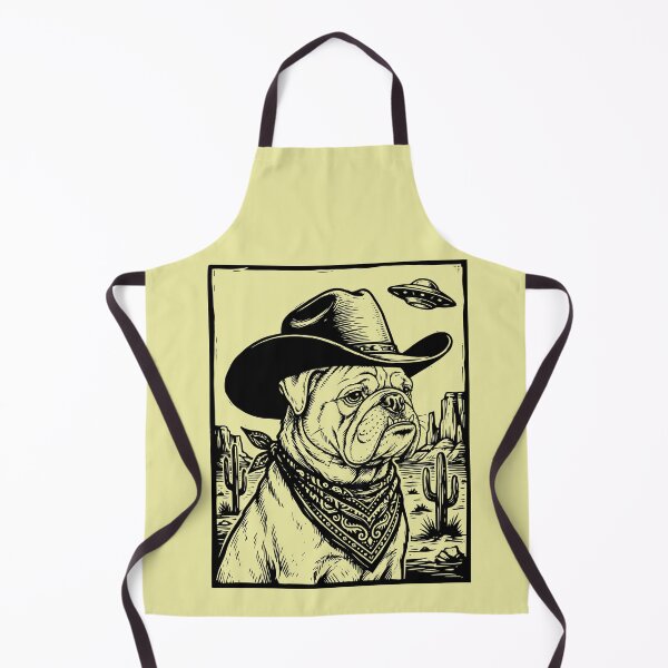 Item preview, Bulldog Cowboy Alien UFO Western Dog Desert designed and sold by d247.