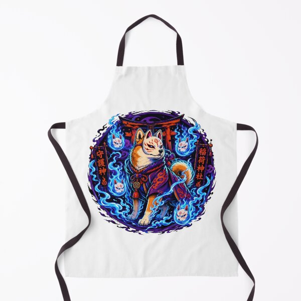 Item preview, Shiba Inu Guardian God With Kitsune Mask designed and sold by chattsuede.