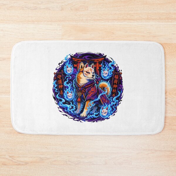 Item preview, Shiba Inu Guardian God With Kitsune Mask designed and sold by chattsuede.