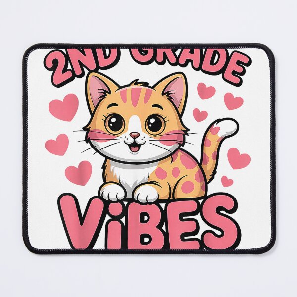Item preview, Cute Cat 2nd Grade Vibes Back to School Second Grade Girls T-Shirt designed and sold by SavsMerch.