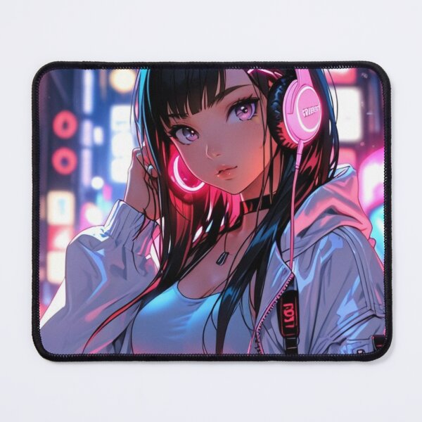 Item preview, Neon Synthwave Anime Girl | Retro Futuristic Waifu Art designed and sold by AnimDream .