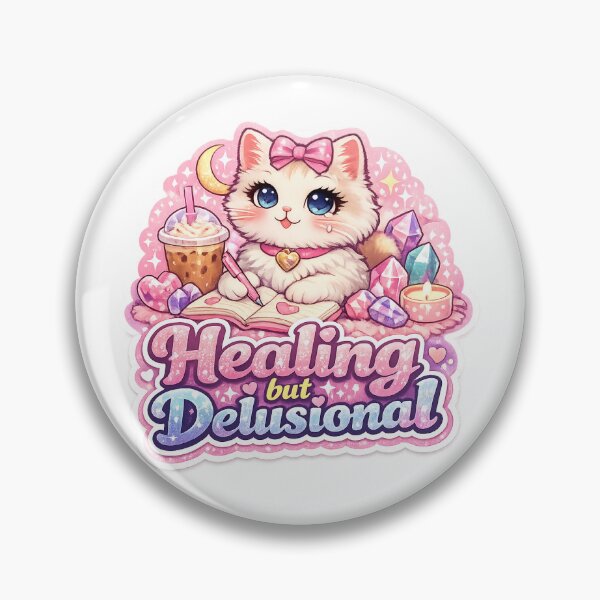 Item preview, Sparkly Cat Sticker Kawaii Healing Meme Aesthetic for Gen Z & Self Care Lovers designed and sold by CutePrintCorner.