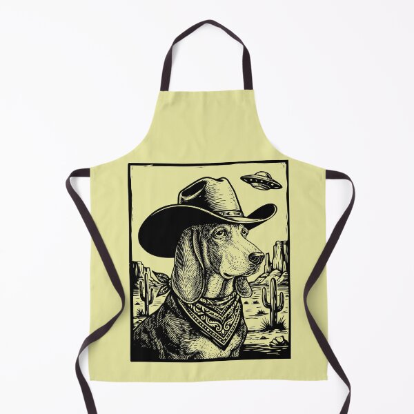 Item preview, Hound Dog Cowboy Hat UFO Desert Scene designed and sold by d247.
