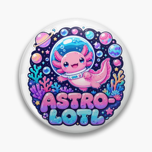 Item preview, Astro-Lotl Space Axolotl Kawaii Cosmic Creature designed and sold by chattsuede.