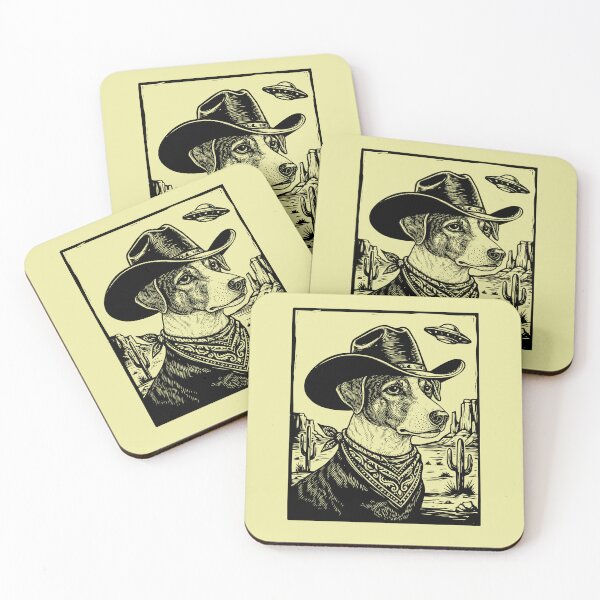Item preview, Western Dog UFO Encounter Desert Scene designed and sold by d247.