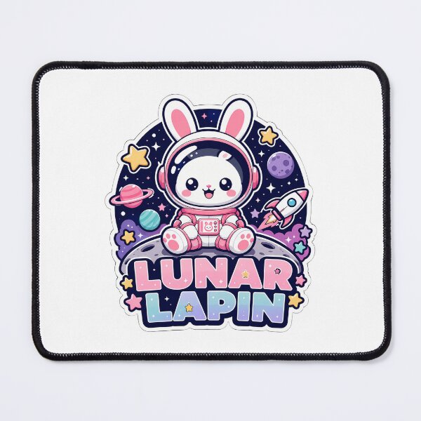 Item preview, Lunar Lapin Kawaii Space Bunny Adorable Astronaut Rabbit designed and sold by chattsuede.
