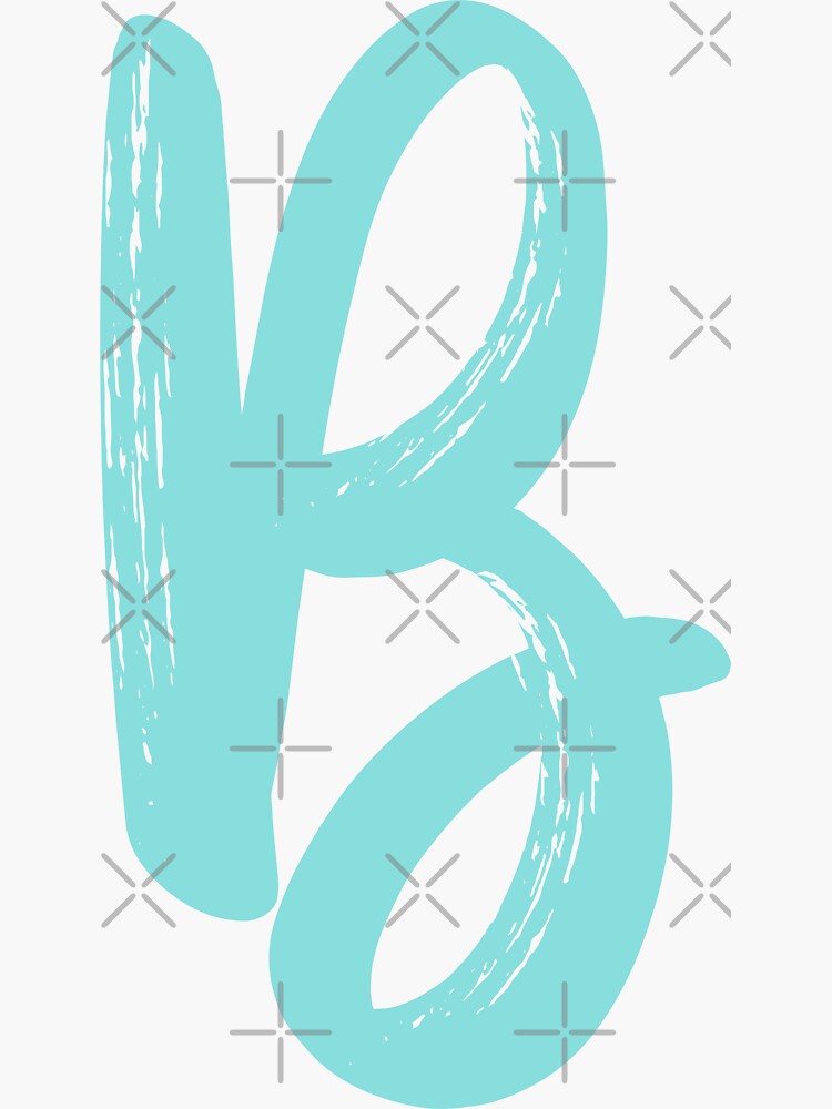 "Blue Letter B" Sticker By Mynameisliana | Redbubble