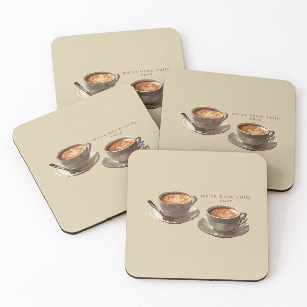 Item preview, We’re Brew-tally Cute designed and sold by TeeHee Puns.