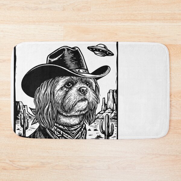 Item preview, Cosmic Cowboy Dog UFO Desert Wild West Canine designed and sold by d247.