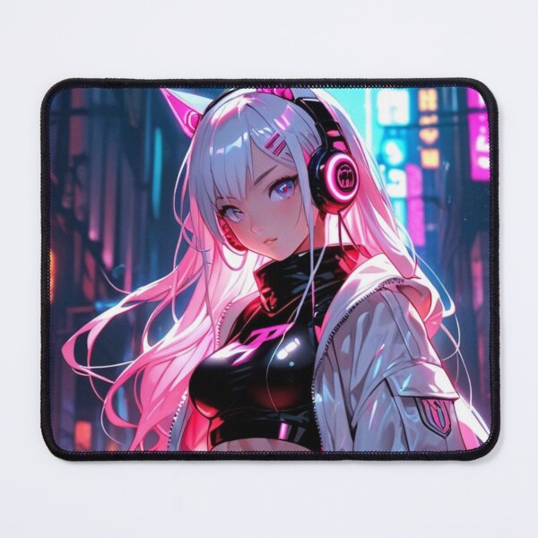 Item preview, Futuristic Neon City Waifu | Anime Cyber Aesthetic Art designed and sold by AnimDream .