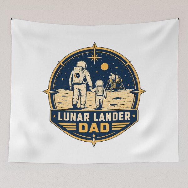 Item preview, Lunar Lander Dad Space Exploration Fatherhood designed and sold by chattsuede.