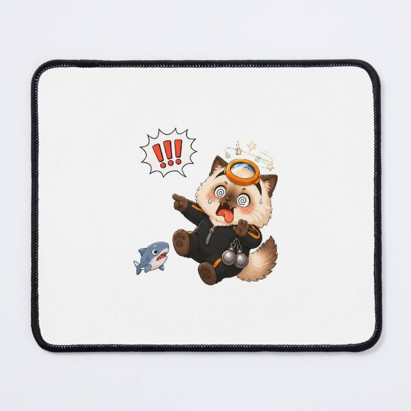 Item preview, KOREA HAENAM - Cute Chibi Ragdoll Cat Shark Shocked Sticker designed and sold by KOREA-HAENAM.
