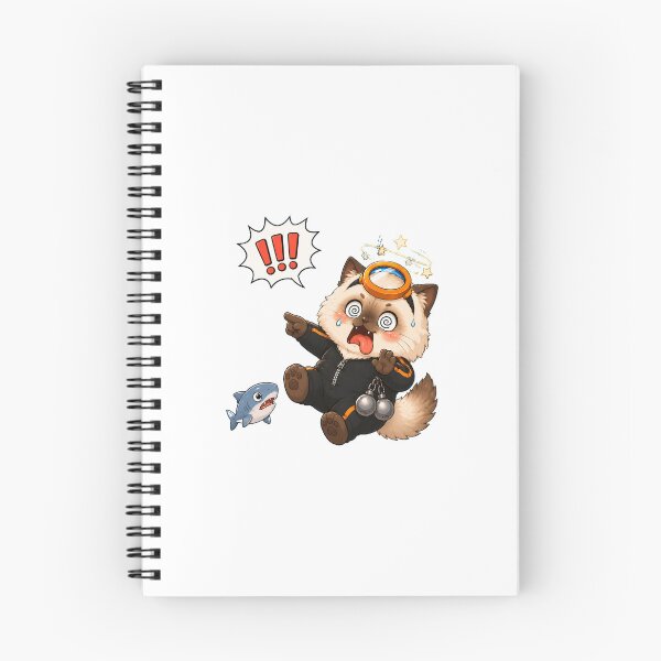 Item preview, KOREA HAENAM - Cute Chibi Ragdoll Cat Shark Shocked Sticker designed and sold by KOREA-HAENAM.