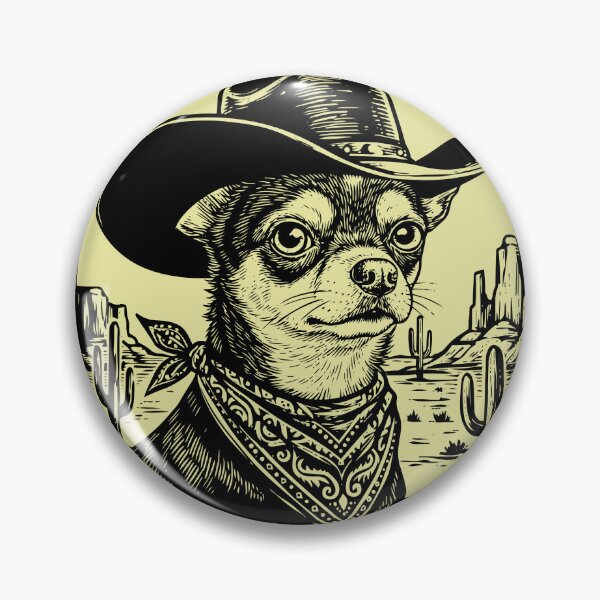 Item preview, Chihuahua Cowboy UFO Dog Western Desert Scene designed and sold by d247.