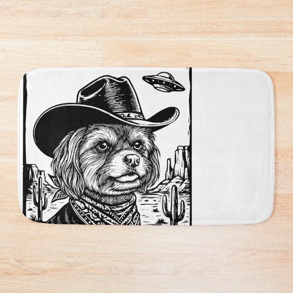 Item preview, Cowboy Dog UFO Desert Encounter Vibrant Green designed and sold by d247.