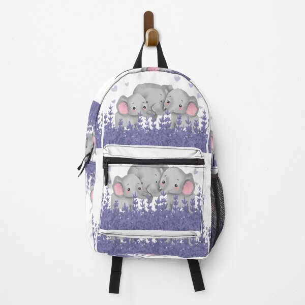 Item preview, Cute Baby Elephants: At Lavender Field Minimal Nature designed and sold by DigitfanStudio.