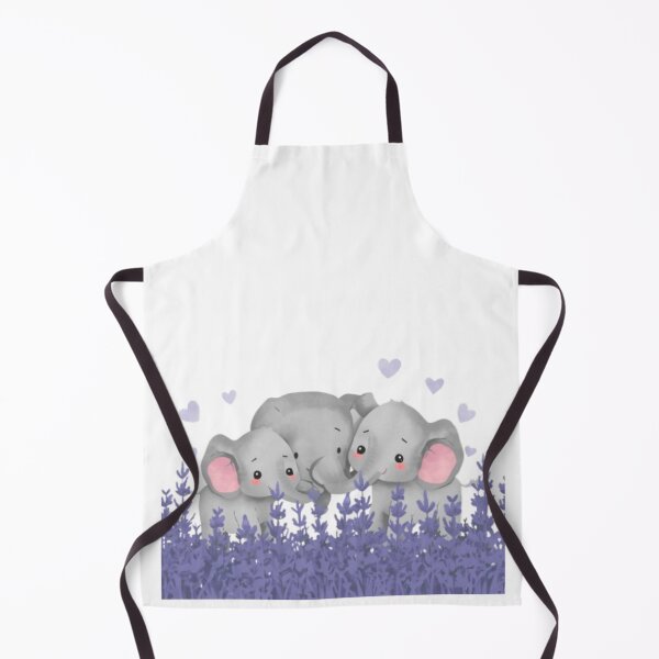 Item preview, Cute Baby Elephants: At Lavender Field Minimal Nature designed and sold by DigitfanStudio.