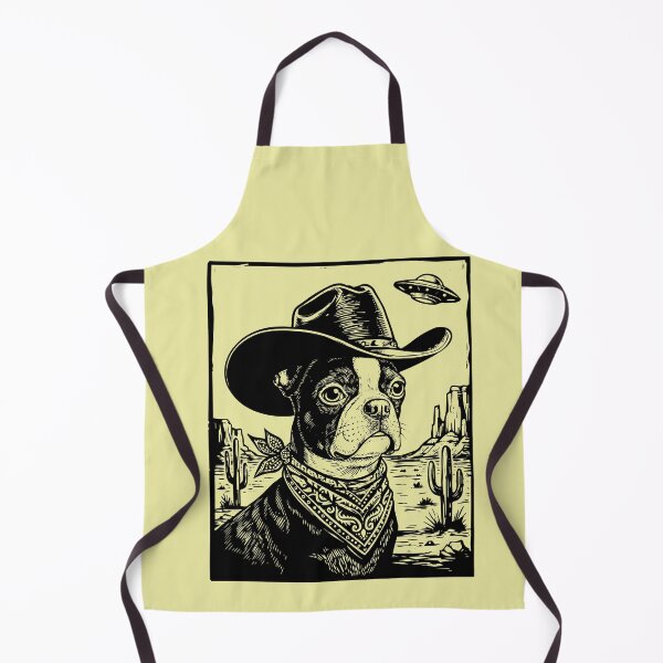 Item preview, Boston Terrier Cowboy UFO Western Dog designed and sold by d247.