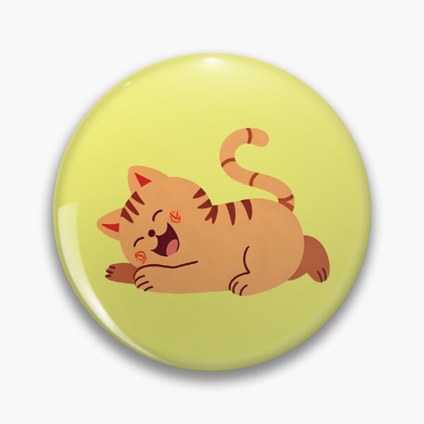 Item preview, Cute Chibi Orange Tabby Cat Lying Down Laughing Happy Kitten Sticker designed and sold by bvdesignart.