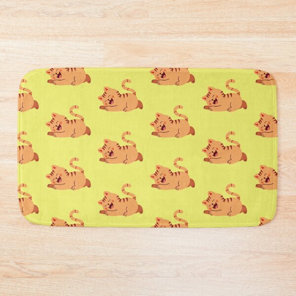 Item preview, Cute Chibi Orange Tabby Cat Lying Down Laughing Happy Kitten Sticker designed and sold by bvdesignart.