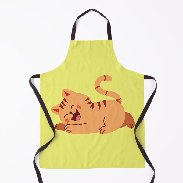 Item preview, Cute Chibi Orange Tabby Cat Lying Down Laughing Happy Kitten Sticker designed and sold by bvdesignart.