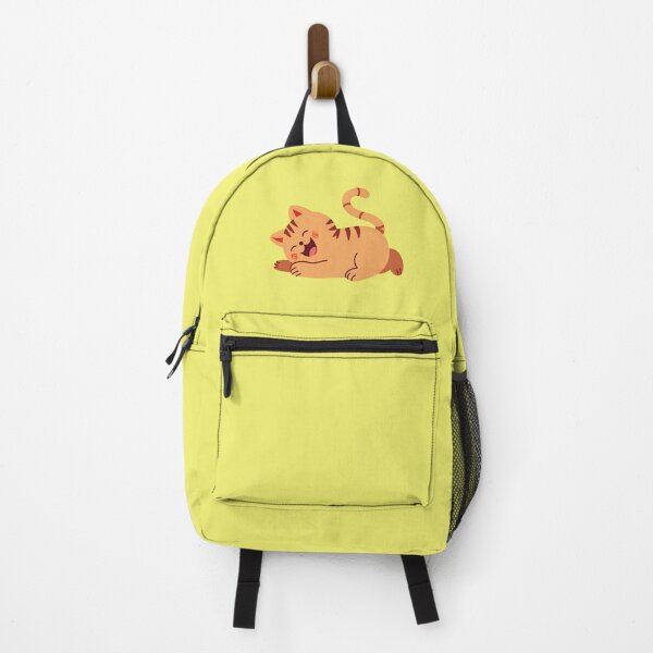 Item preview, Cute Chibi Orange Tabby Cat Lying Down Laughing Happy Kitten Sticker designed and sold by bvdesignart.