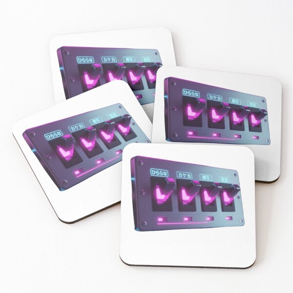 Item preview, Japanese language switcher toggle panel hiragana kanji synthwave retro gift designed and sold by language-des.