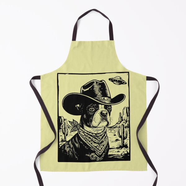 Item preview, Boston Terrier Cowboy Dog UFO Desert Western designed and sold by d247.