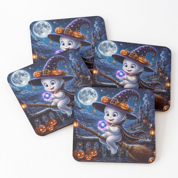 Item preview, Cute Casper Ghost Halloween Mascot. designed and sold by HorrorInkStudio.