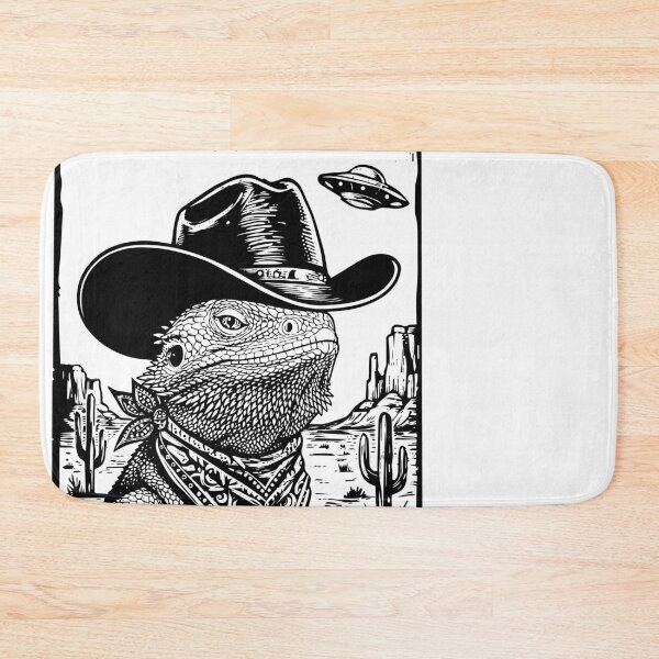 Item preview, Bearded Dragon Cowboy UFO Desert Lizard designed and sold by d247.