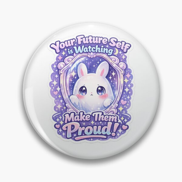 Item preview, Ghost Bunny Sticker Kawaii Motivational Meme Aesthetic for Students & Self Growth designed and sold by CutePrintCorner.