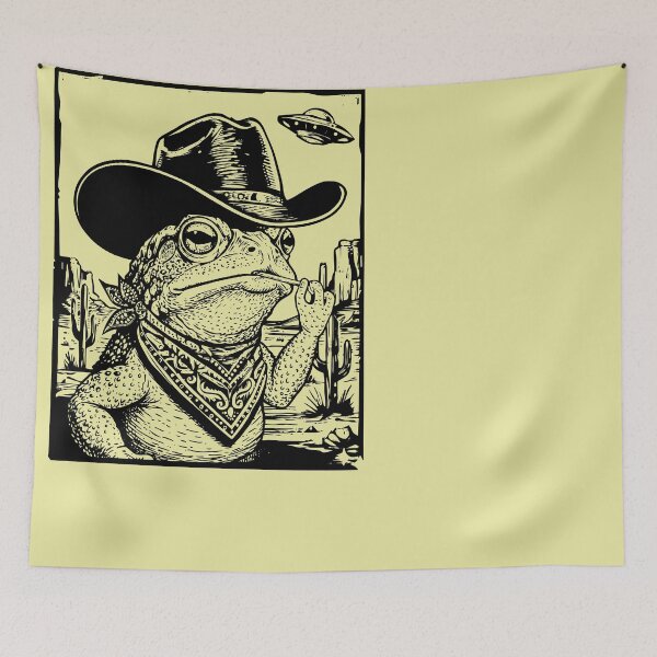 Item preview, Desert Frog Cowboy Hat UFO Abduction designed and sold by d247.