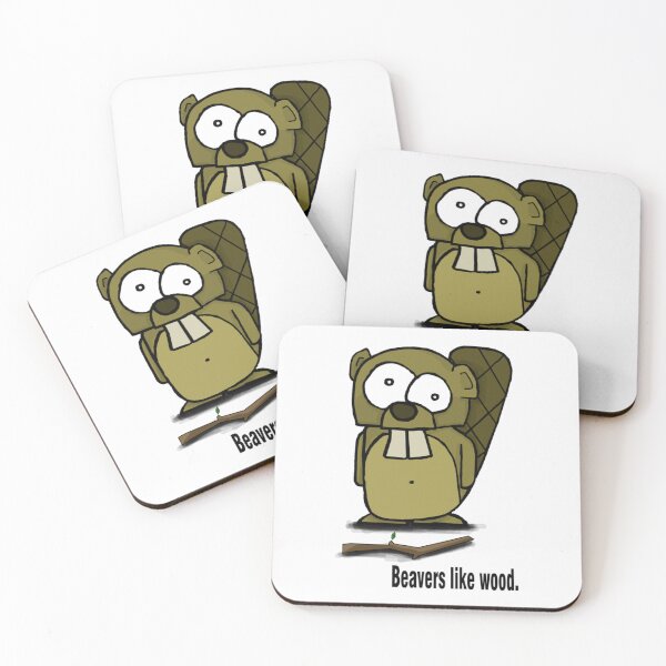 Item preview, Beavers Like Wood Cartoon Poster Design Today Graphic designed and sold by JohnCarmichael.