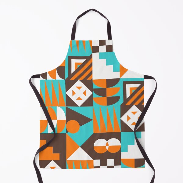 Item preview, Mid-Century Modern 1950's Blue, Orange, And Brown Geometric designed and sold by DEC02.