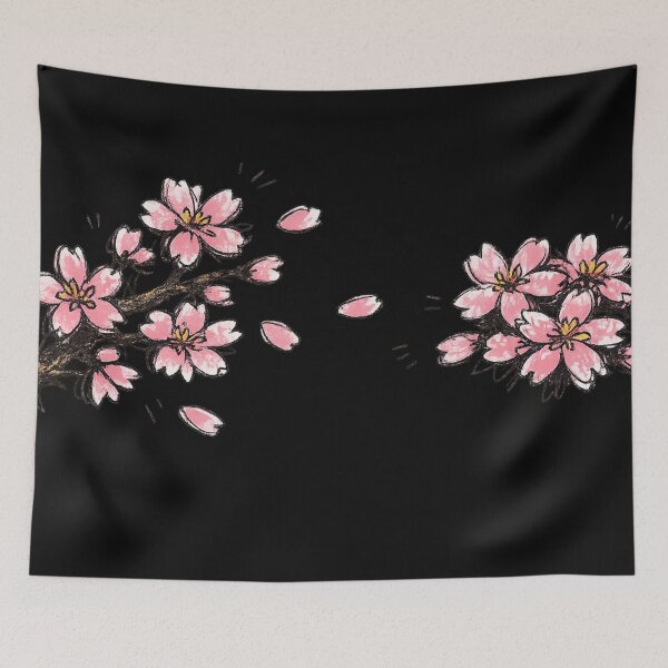 Item preview, Japanese Scribble Sakura Blossom Branch Illustration designed and sold by optimusprime39.